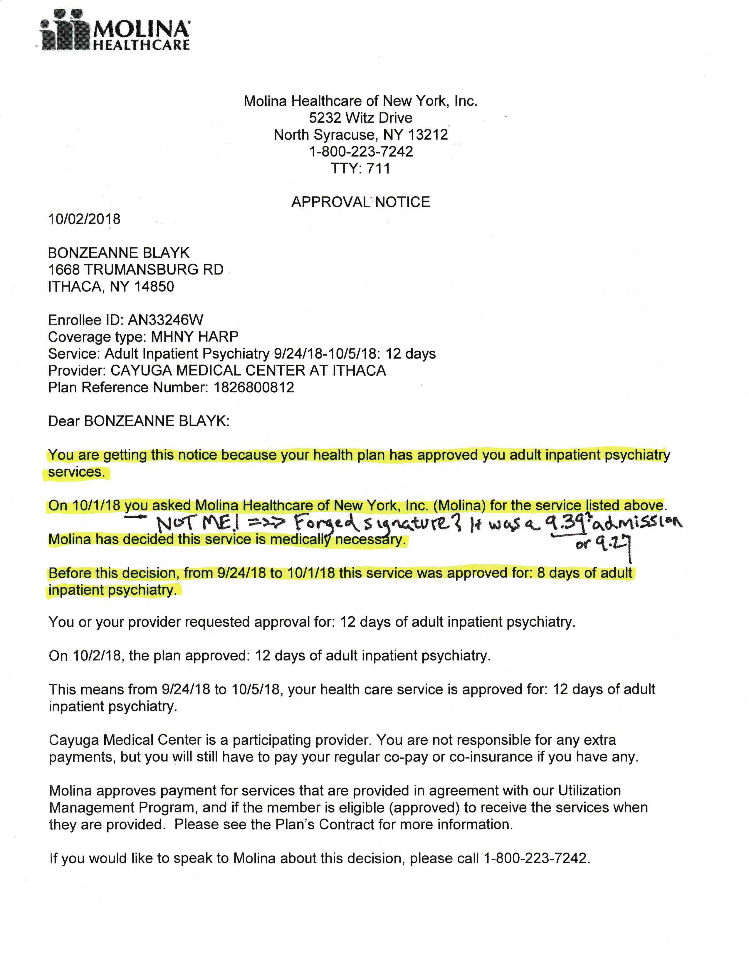 ./2018-11-29 - Bonze Blayk RAILROAD Tompkins CR-018365-18 - POLICE BRUTALITY, PSYCHIATRIC COVERUP, MEDICAID FRAUD IPD G.I. Herz John Joly CMC LTC Clifford Ehmke MD Molina Healthcare - p 09.png